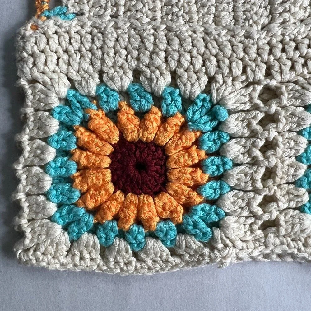 Altar'd State Cropped Crochet Halter Top Size‎ S/M Festival Hippie Retro